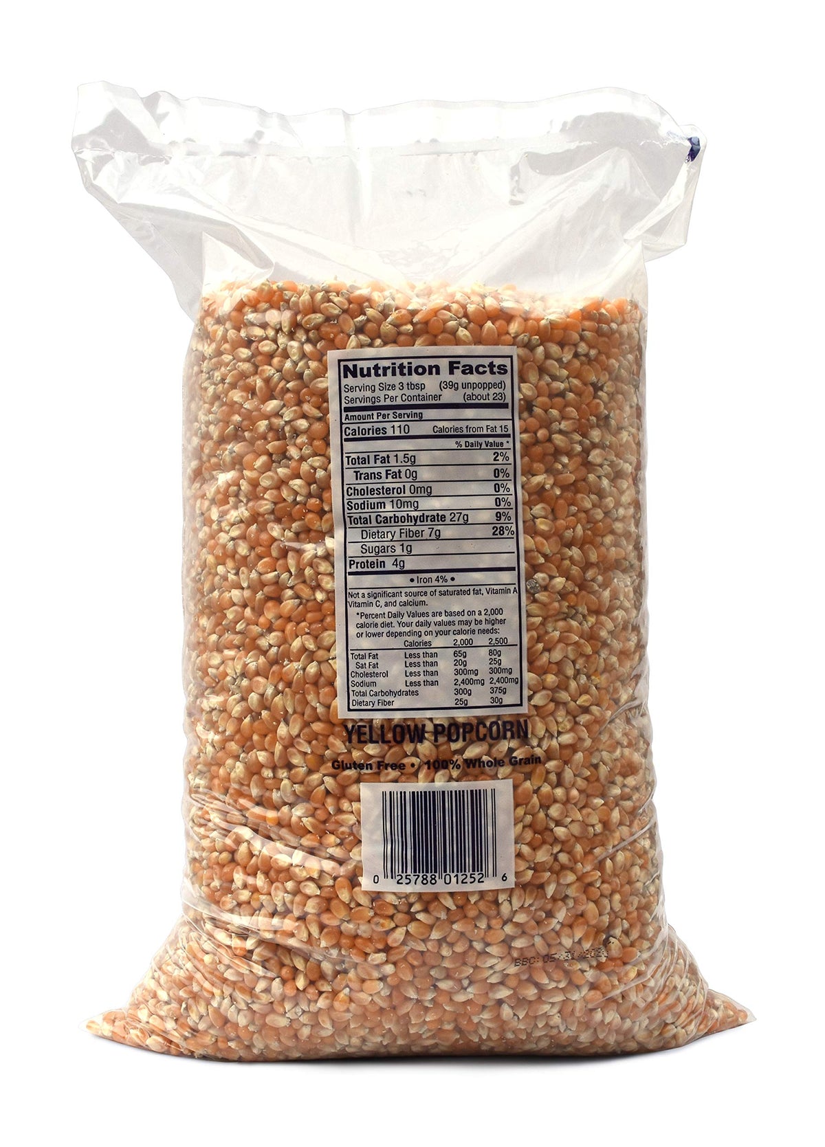 SNAPPY Yellow Popcorn Kernels – Non-GMO Whole Grain, 12.5 lb Bulk Bag for Popping