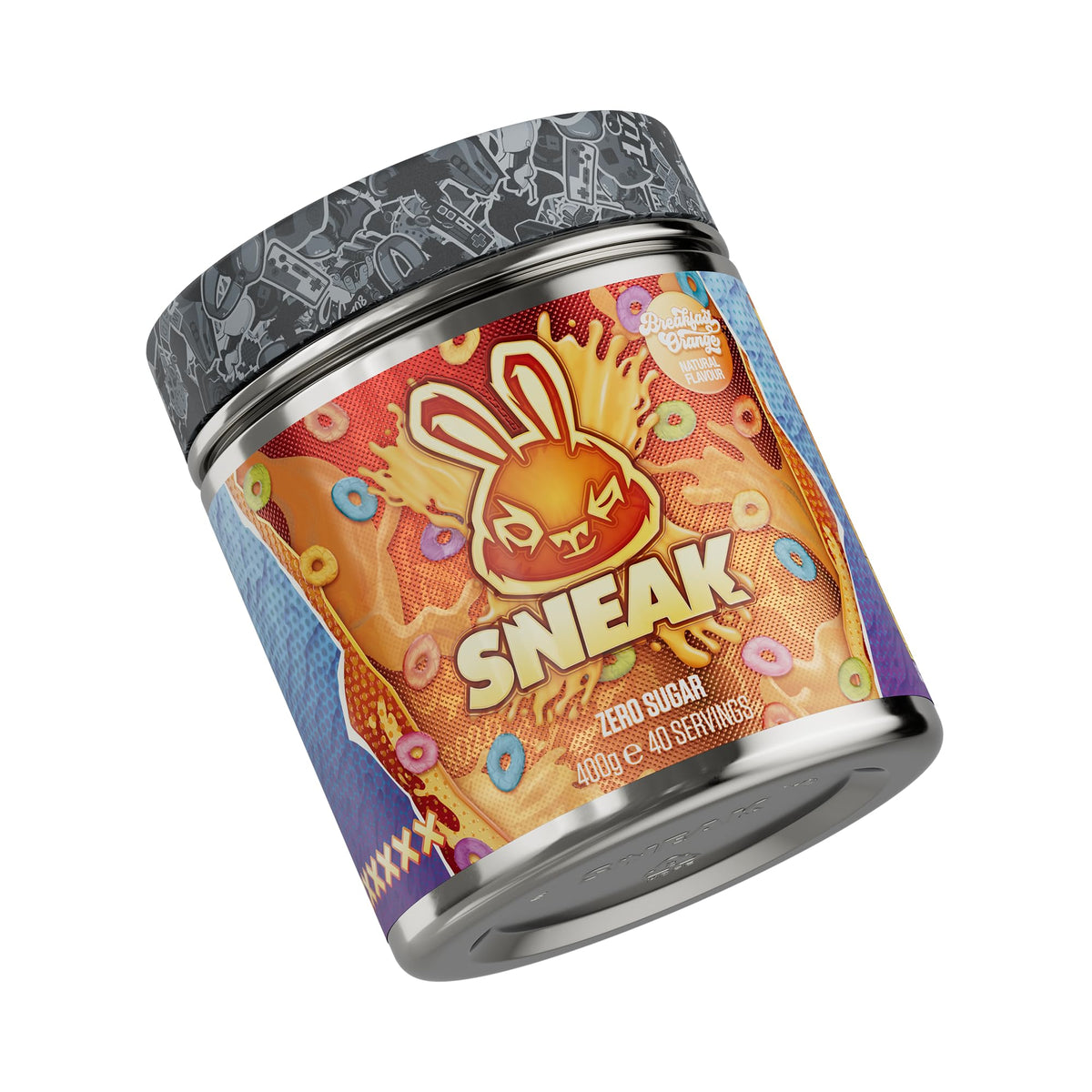 SNEAK Energy Drink Powder – Breakfast Orange | No Sugar, Natural Caffeine, Focus Nootropics | 40 Servings