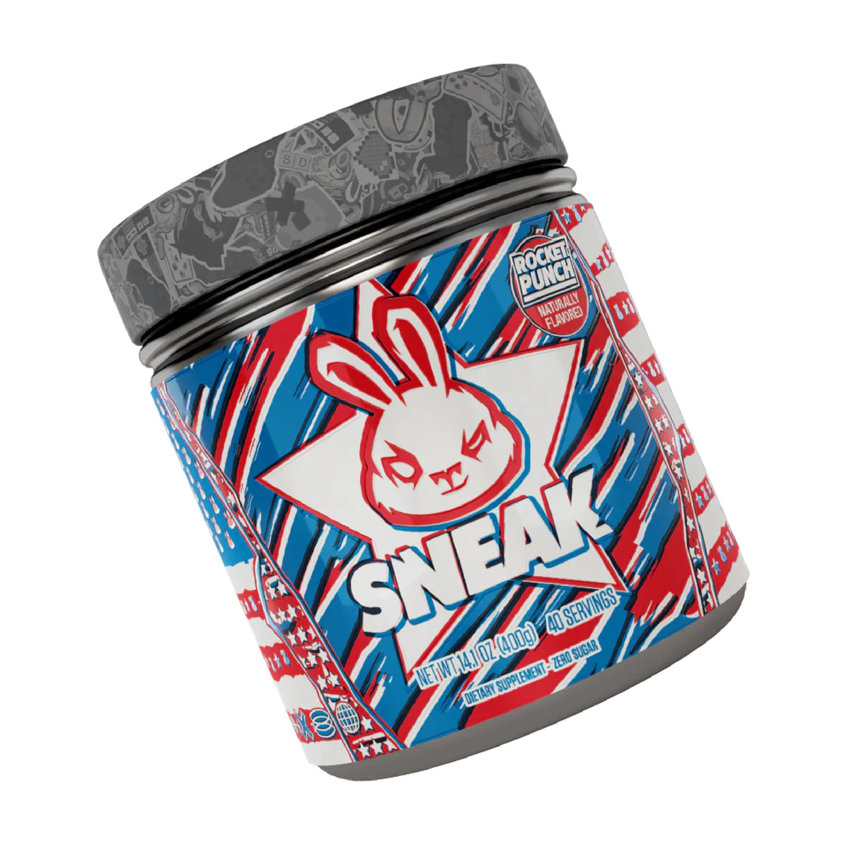 SNEAK Rocket Punch Energy Drink Powder — No Sugar, Natural Caffeine & Focus-Boosting Nootropics | 40 Servings