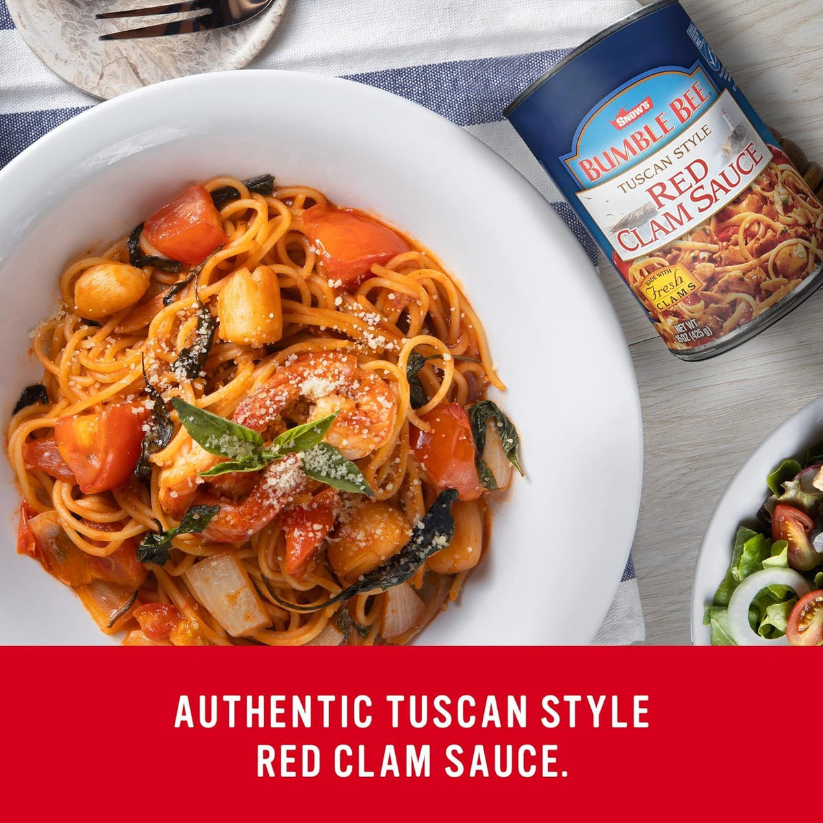 Snow's Tuscan Style Red Clam Sauce – 15 oz Cans (Case of 12) | Fresh Clams, Garlic & Spices
