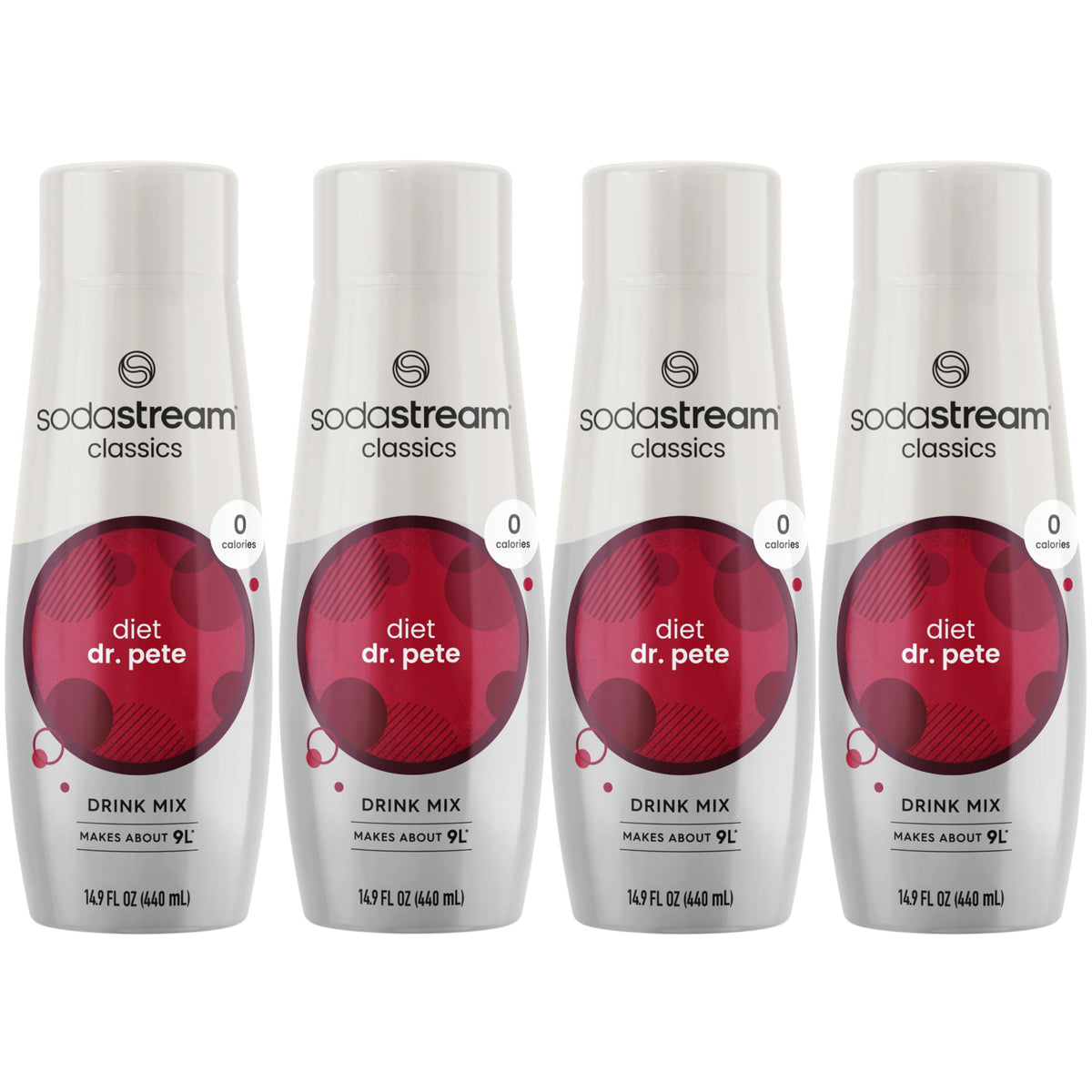 SodaStream Diet Dr Pete Beverage Mix — 4 x 14.9 fl oz — Zero-Calorie, Sugar-Free