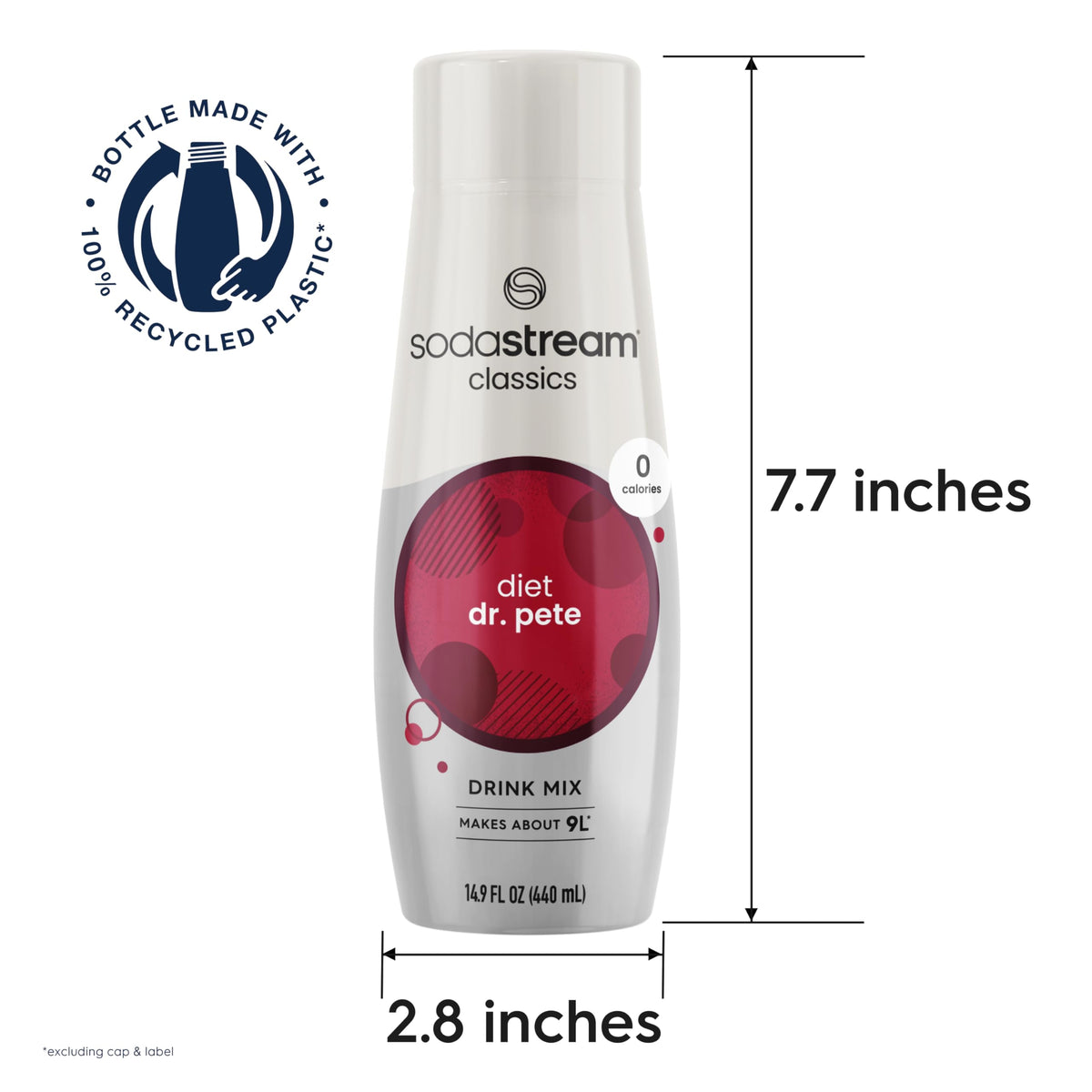 SodaStream Diet Dr Pete Beverage Mix — 4 x 14.9 fl oz — Zero-Calorie, Sugar-Free