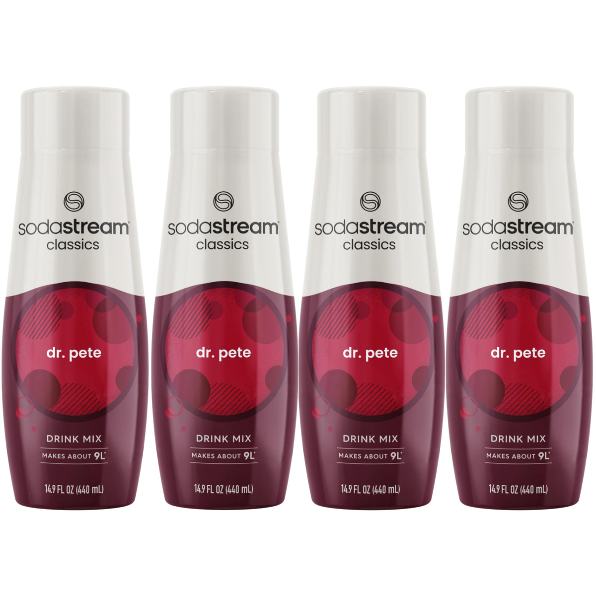 Dr Pete SodaStream Sparkling Drink Mix — 14.8 fl oz x4 | Lower Sugar, No HFCS or Aspartame