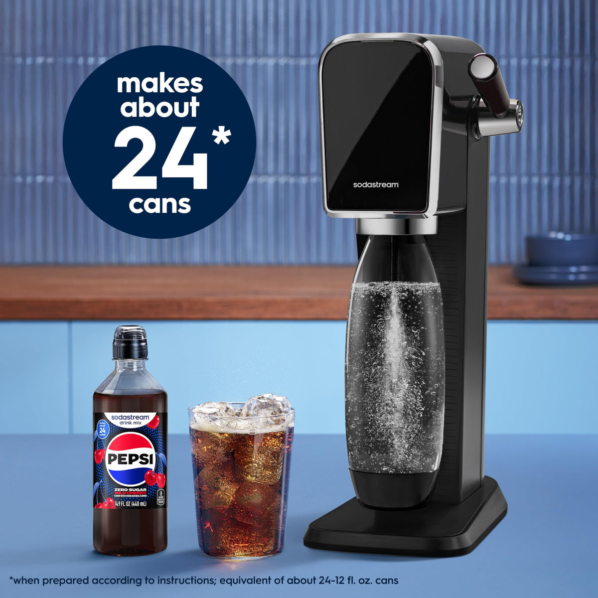 SodaStream Variety Beverage Mix Pack (4 x 14.9oz) – Pepsi Wild Cherry Zero, Mountain Dew Code Red Zero, Starry Zero & Mug Root Zero