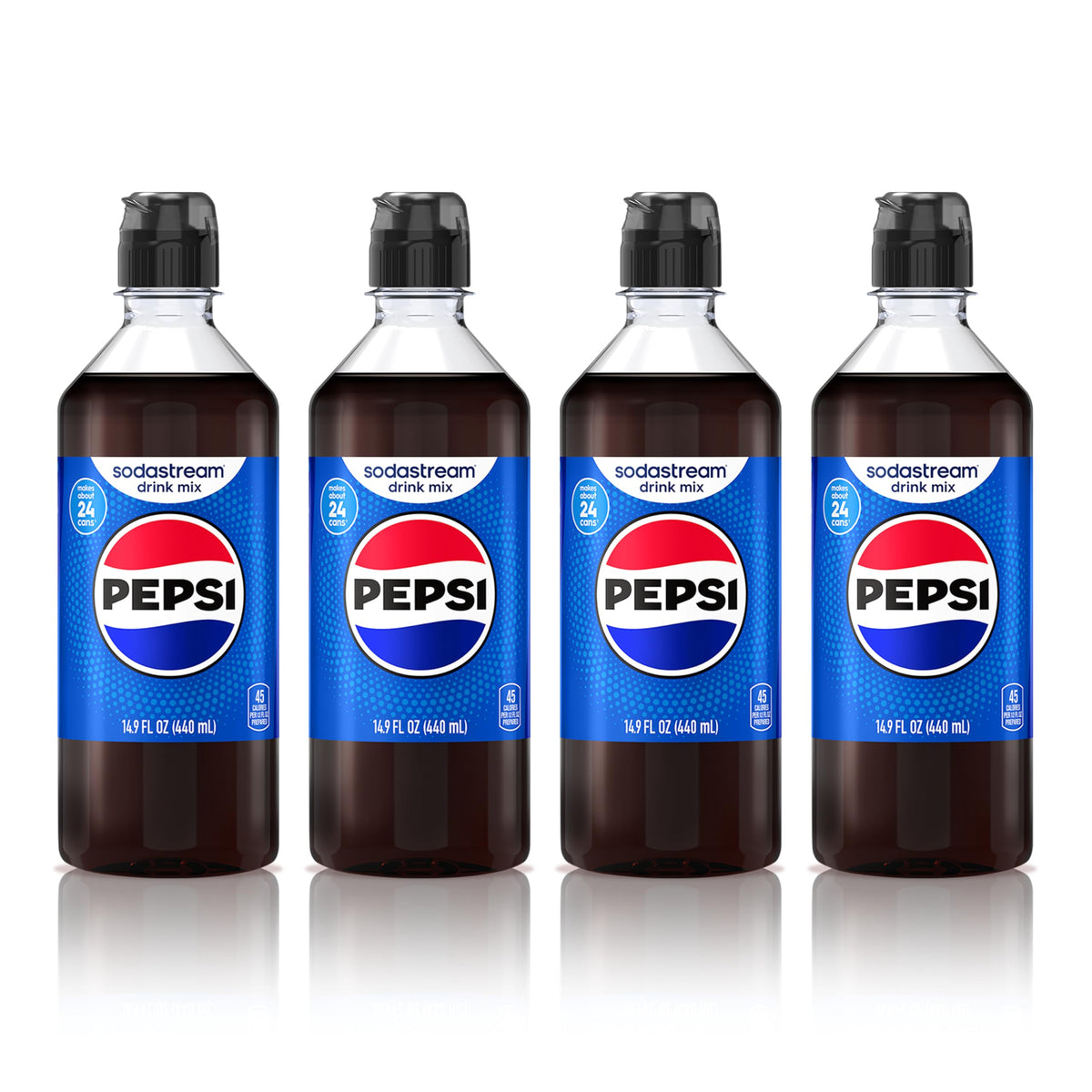 Sodastream Pepsi New Pour Bottle Beverage Mix – 4 × 14.9 Fl Oz