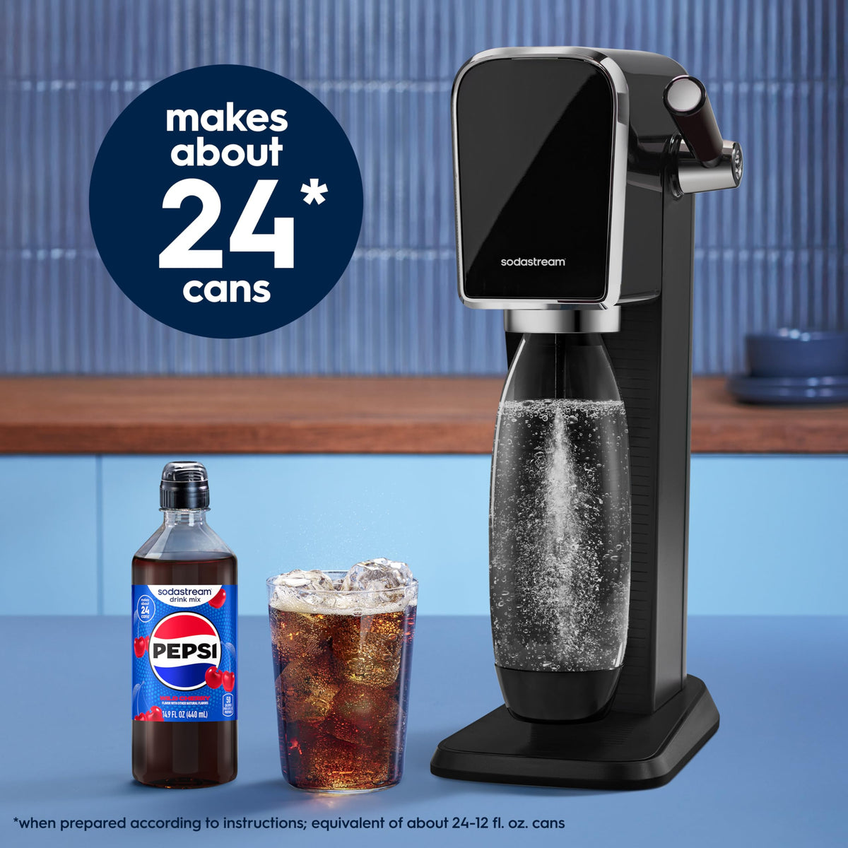 SodaStream Pepsi Wild Cherry Drink Mix – New Pour Bottle 4-Pack (440ml)
