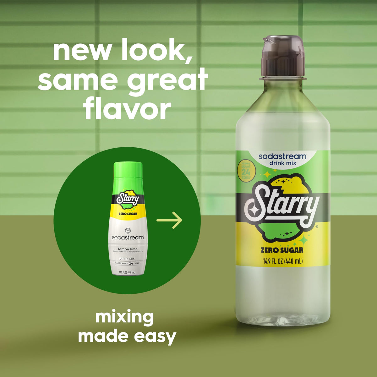 SodaStream Starry Zero New Pour Bottles Beverage Mix Pack 4 x 14.9 oz