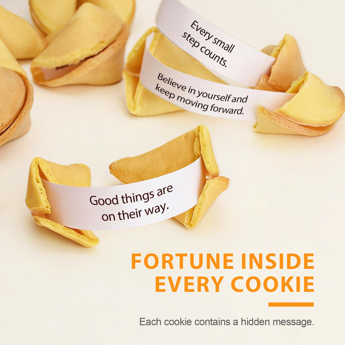 Soeos Fortune Cookies — Vanilla Flavor, Individually Wrapped Bulk Cookies for Events