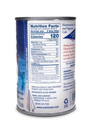 Solo Poppy Seed Cake & Pastry Filling – Gluten Free, Kosher, 12.5 oz Can (Pack of 12)