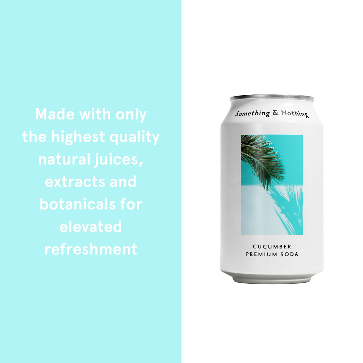 Something & Nothing Flavoured Sparkling Water – Cucumber, Lightly Carbonated with Added Grape & Lemon Juice | Vegan & Low Calorie 355ml Cans (Pack of 12)