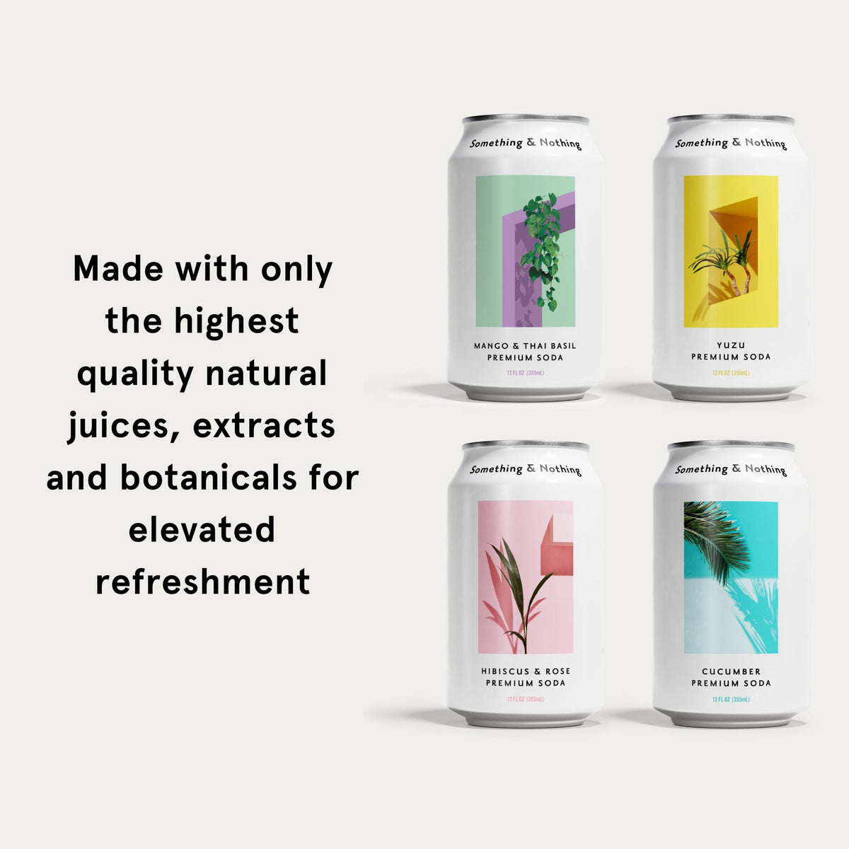 Something & Nothing Variety Pack Flavoured Sparkling Water – Real Fruit Juice, Lightly Carbonated, Vegan & Low Calorie (12 x 12oz)