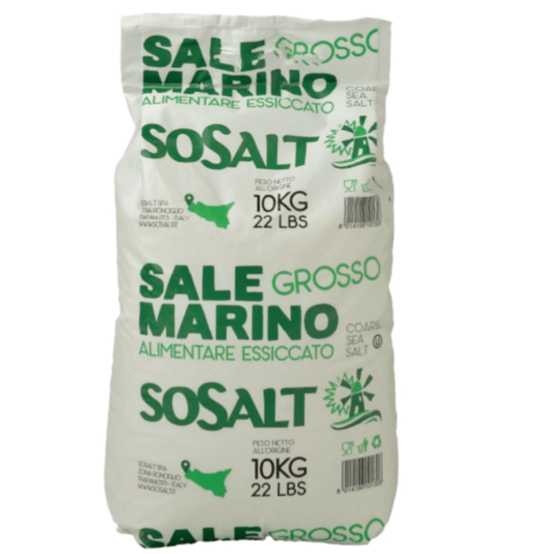 SOSALT Dal Mare di Trapani Coarse Sicilian Sea Salt – 22 lb Bulk