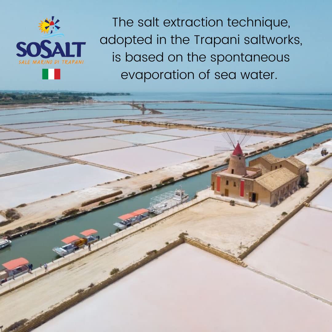 SOSALT DAL MARE DI TRAPANI Fine Sea Salt – 10kg Bulk, Kosher, Sicily Mediterranean Sea Salt