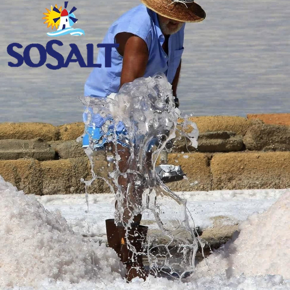 SOSALT Dal Mare di Trapani Fine Natural Sea Salt — 12.5 kg Bulk for Foodservice, Brining, Grilling