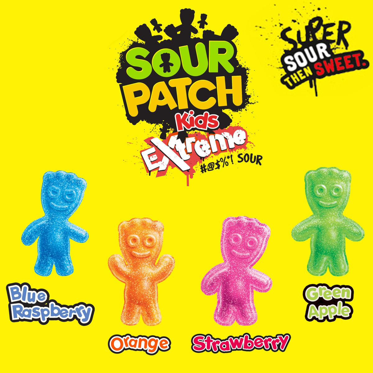 SOUR PATCH KIDS Extreme Sour Soft & Chewy Candy — Bulk 12 Bags (7.2 oz each)
