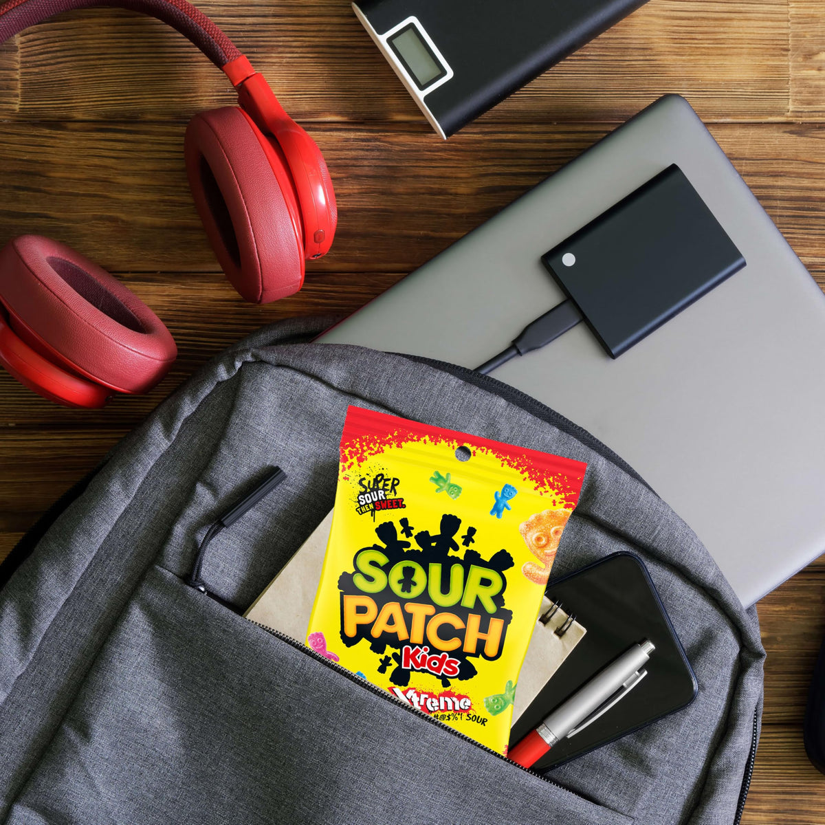 SOUR PATCH KIDS Extreme Sour Soft & Chewy Candy — Bulk 12 Bags (7.2 oz each)