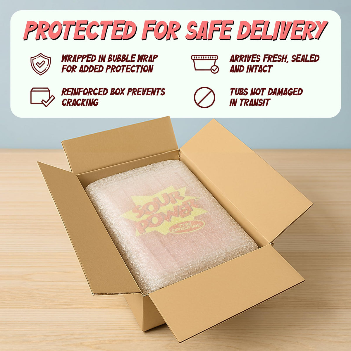 Sour Power Strawberry Candy Belts – 2.5 lb Bulk Tub, Vegan & Non-GMO