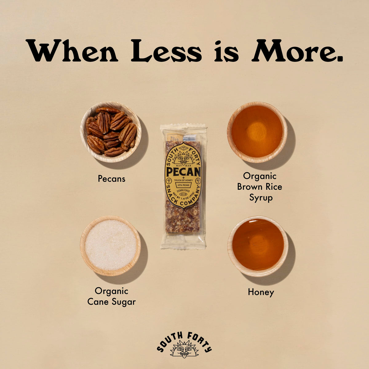 South Forty Snacks Pecan Nut Bar – 12 Count, 1.4 oz