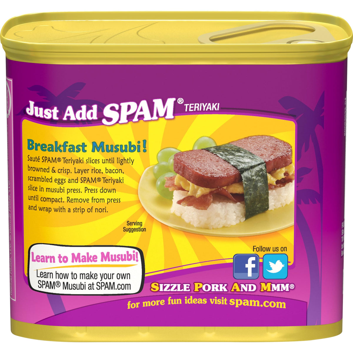 SPAM Teriyaki: 12 oz Cans (Pack of 12) | Fully Cooked, Shelf-Stable Luncheon Meat