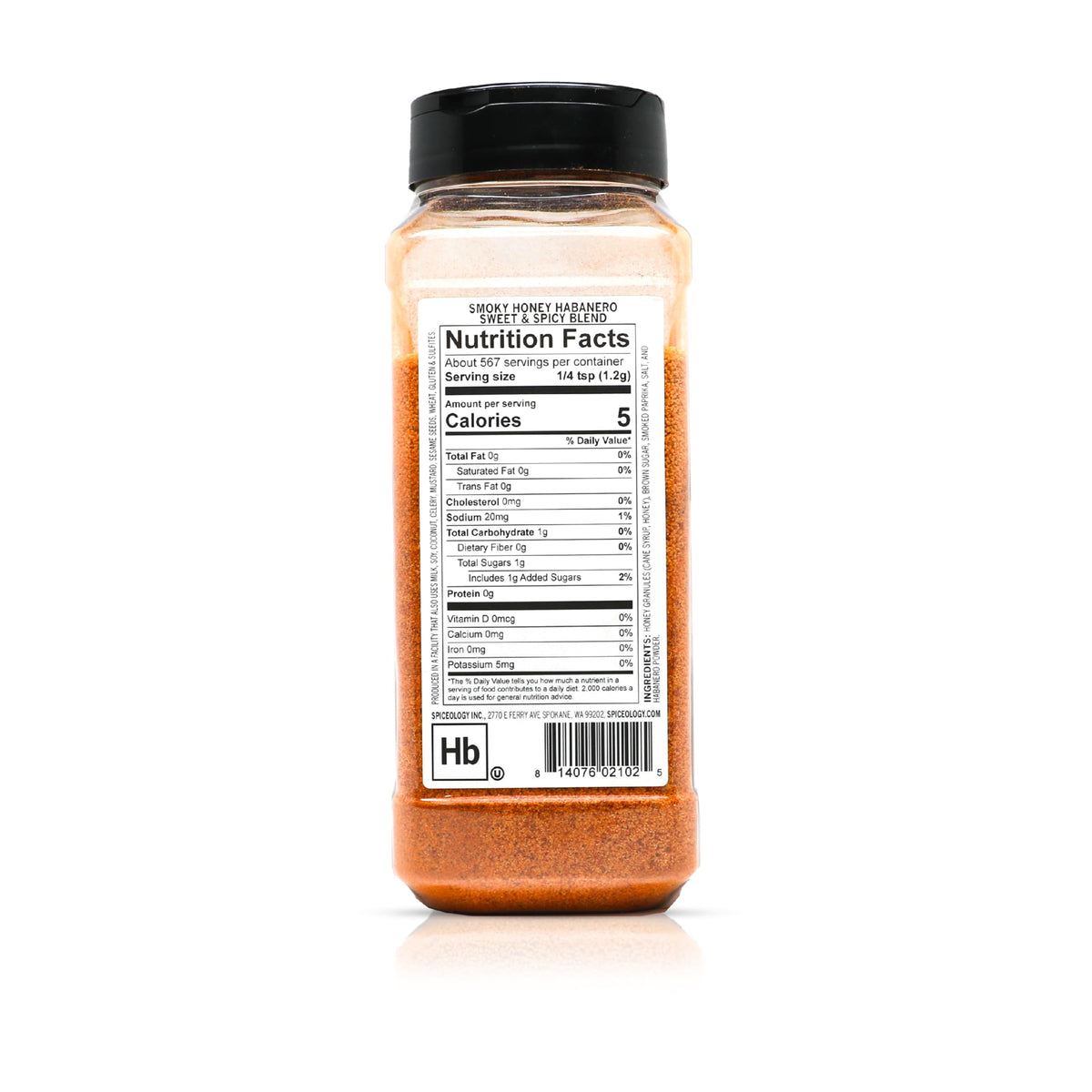 Spiceology Smoky Honey Habanero BBQ Rub - Sweet & Spicy Grill Seasoning for Smoking or Grilling (24 oz)