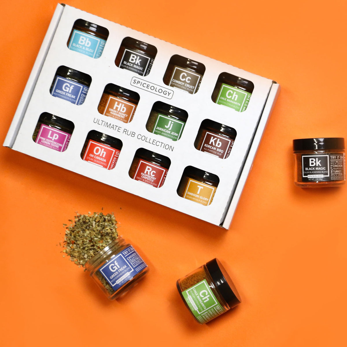 Spiceology – Ultimate Rub Collection: 12 Gourmet Spices & Seasonings Set for Grilling, BBQ & Cooking