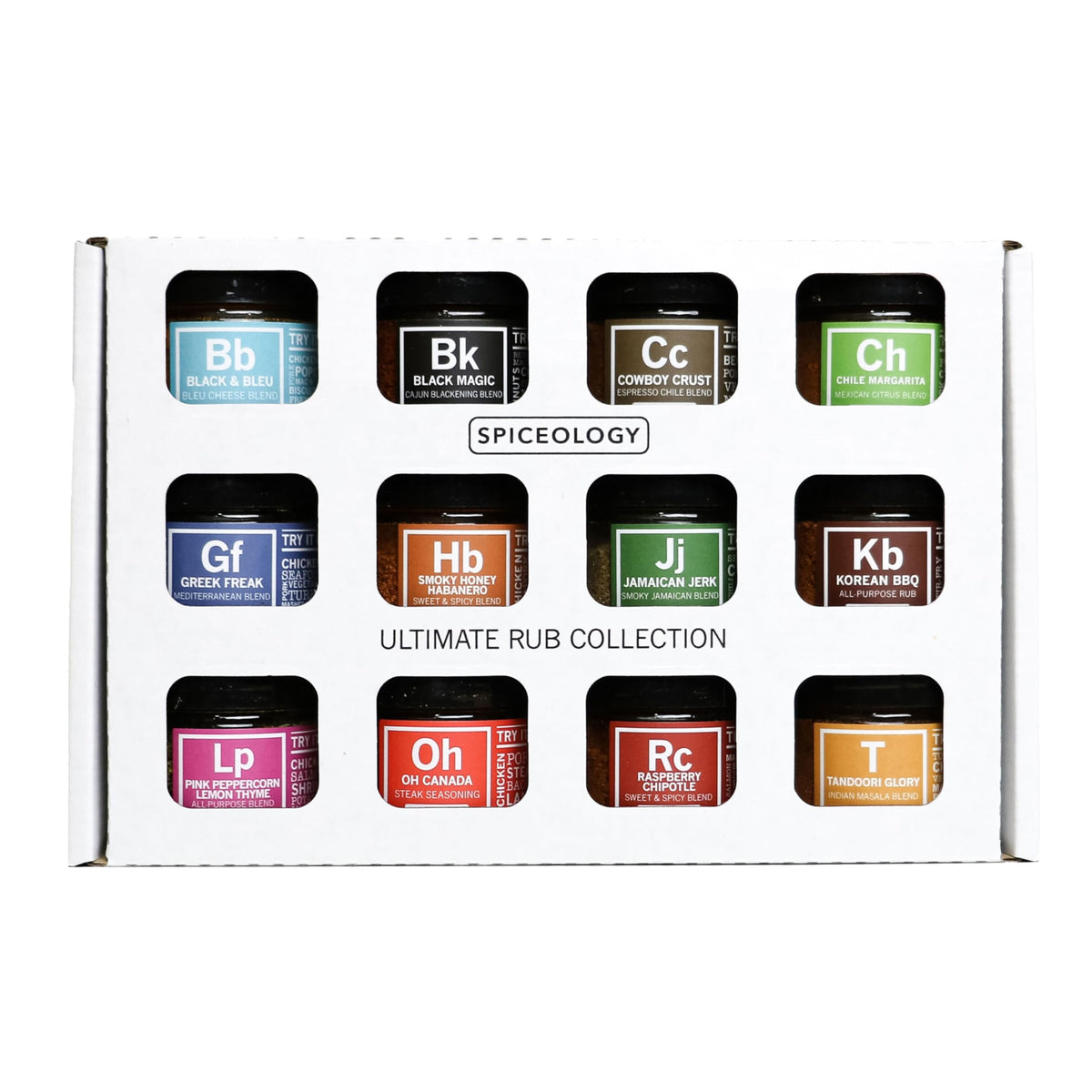 Spiceology – Ultimate Rub Collection: 12 Gourmet Spices & Seasonings Set for Grilling, BBQ & Cooking