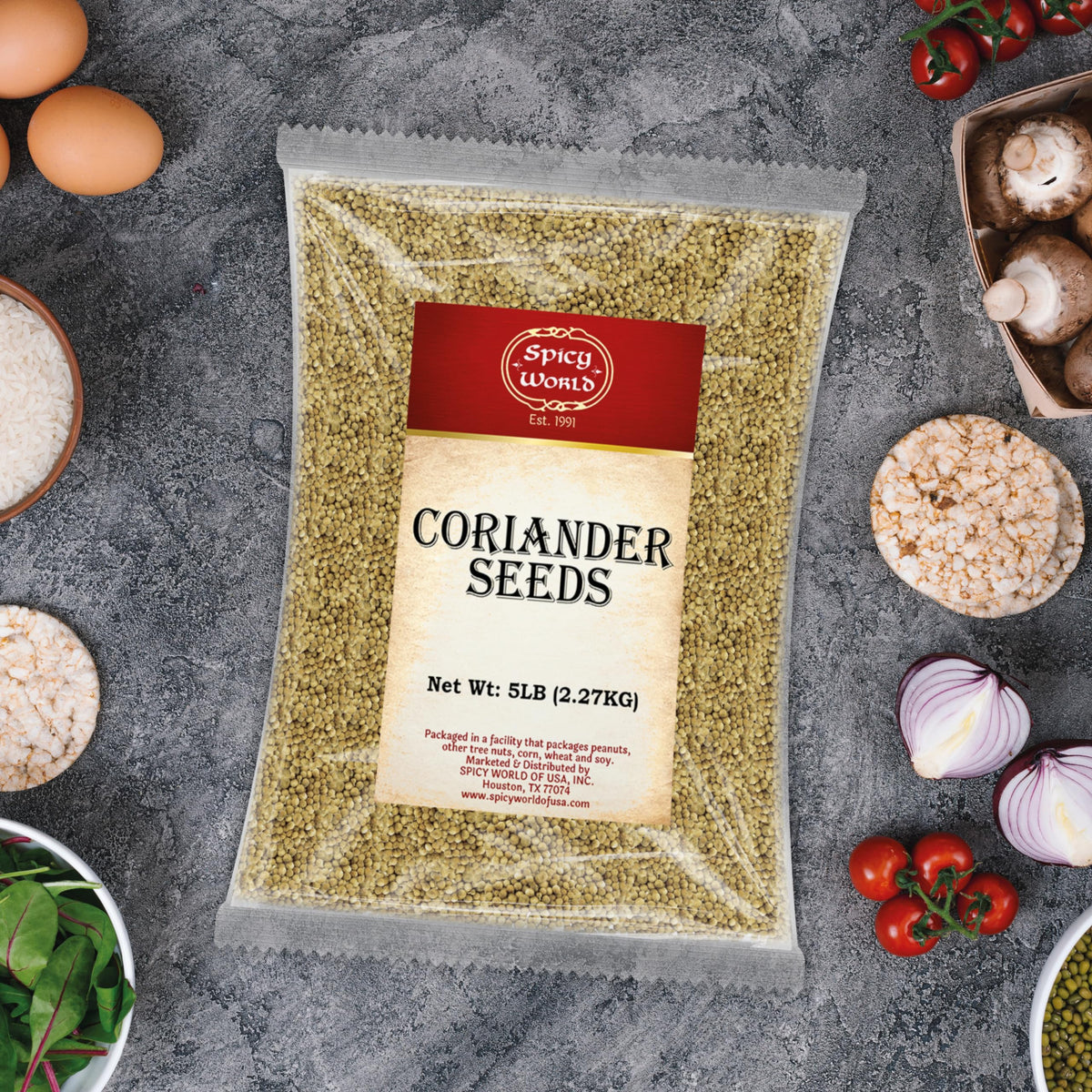 Spicy World Coriander Seeds – 5 lb Bulk (Pure Indian Spice)