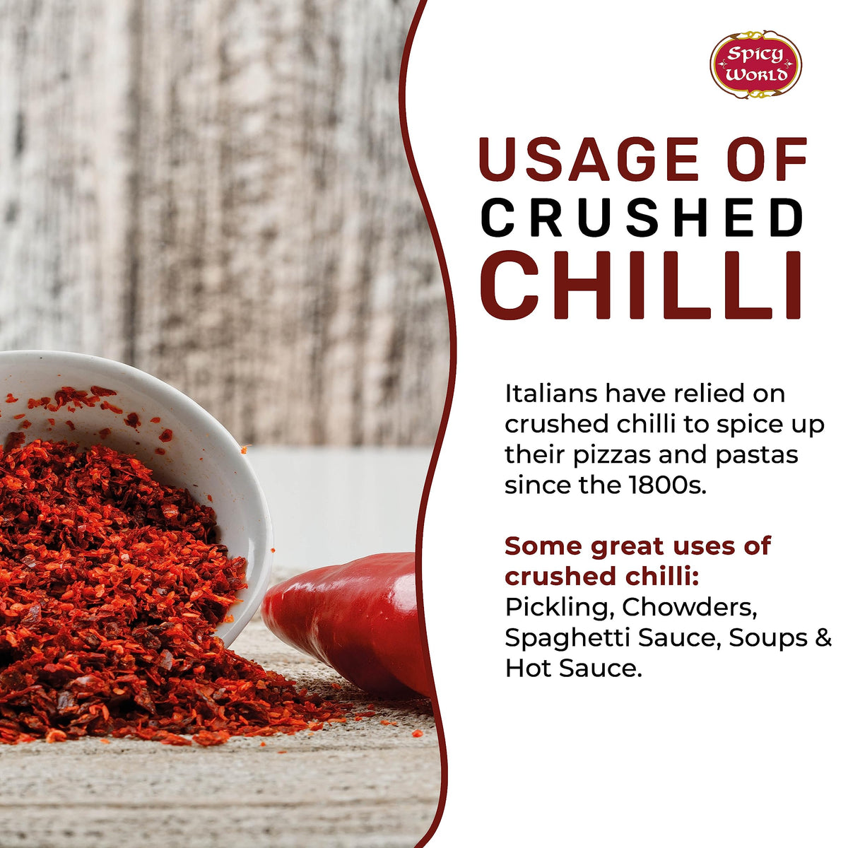 Spicy World Crushed Red Pepper Flakes – 5 lb Bulk Value Pack | Chili Pepper Flakes for Pizza & Pasta