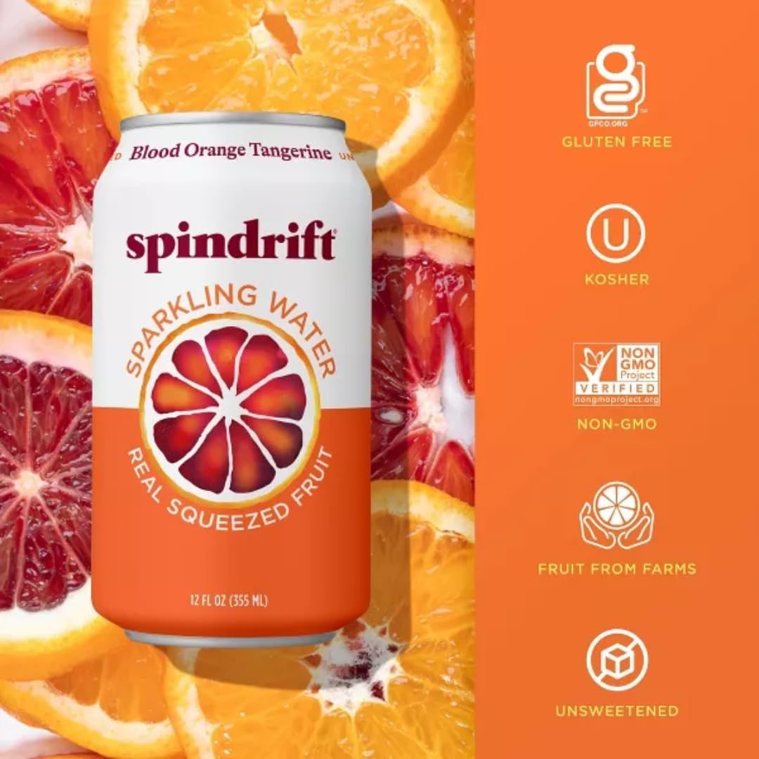 Spindrift Sparkling Water – Ultimate Variety Pack, Real Squeezed Fruit, 12 oz Cans, Pack of 12