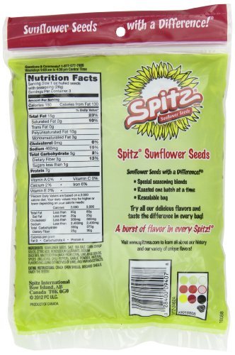 Spitz Sunflower Seeds Variety Bundle – 5 Flavors, 6 oz Bags (30 oz Total)