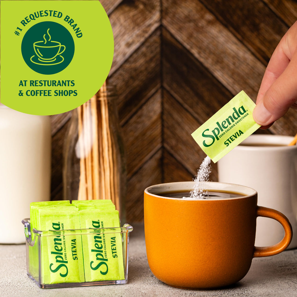 SPLENDA Stevia Zero Calorie Sweetener – Plant-Based Granulated Powder & Single-Serve Packets (1000 Count)