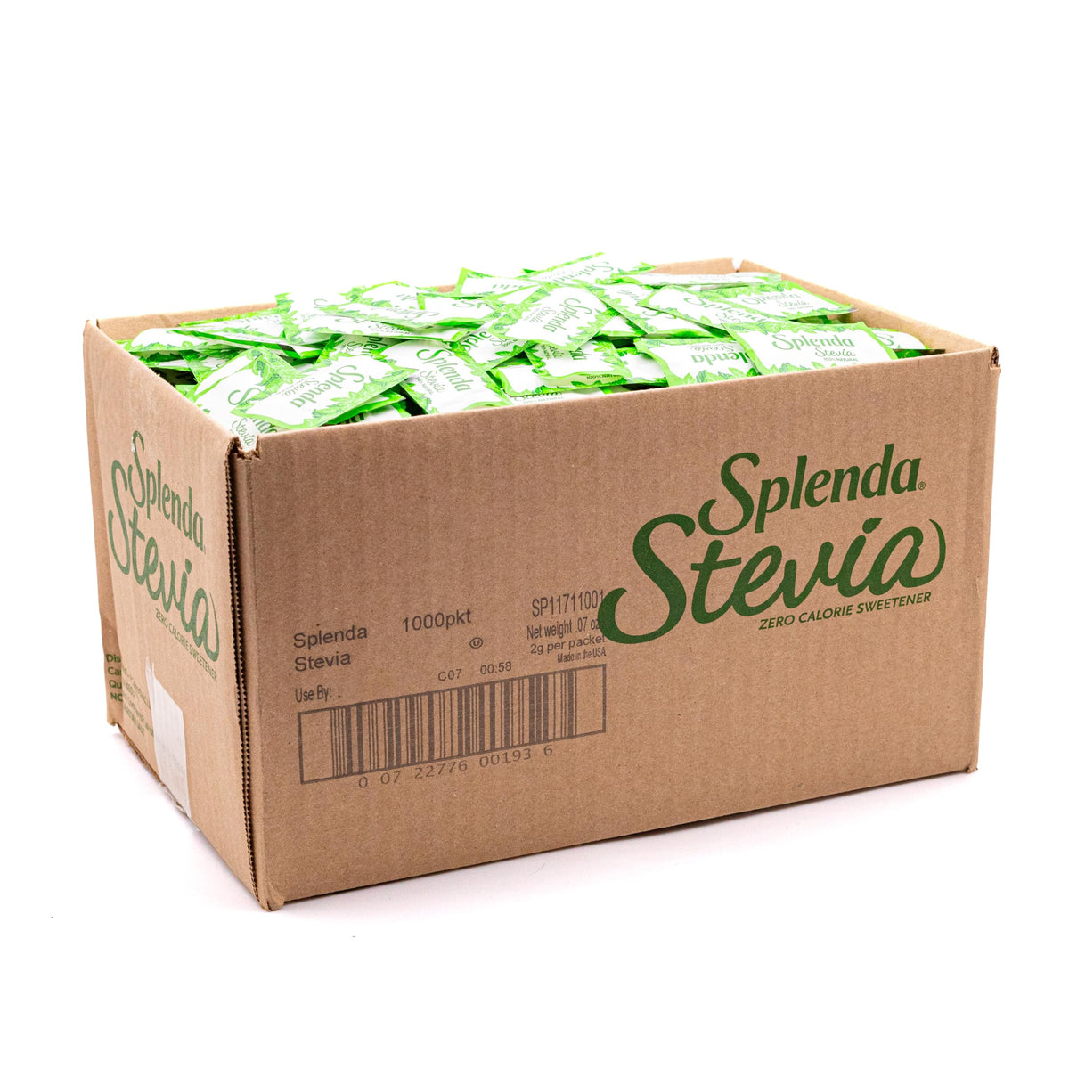SPLENDA Stevia Zero Calorie Sweetener — Granulated Powder & 1000 Single-Serve Packets