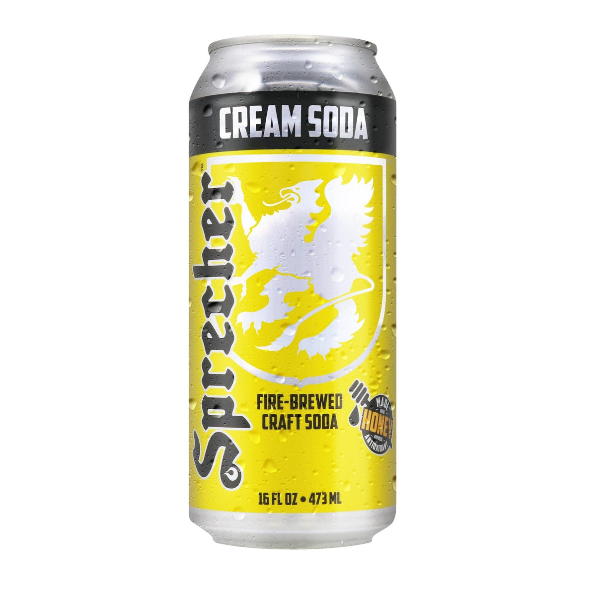 Sprecher Cream Soda – Fire-Brewed with Real Honey, Vanilla Cream, 16 oz Cans