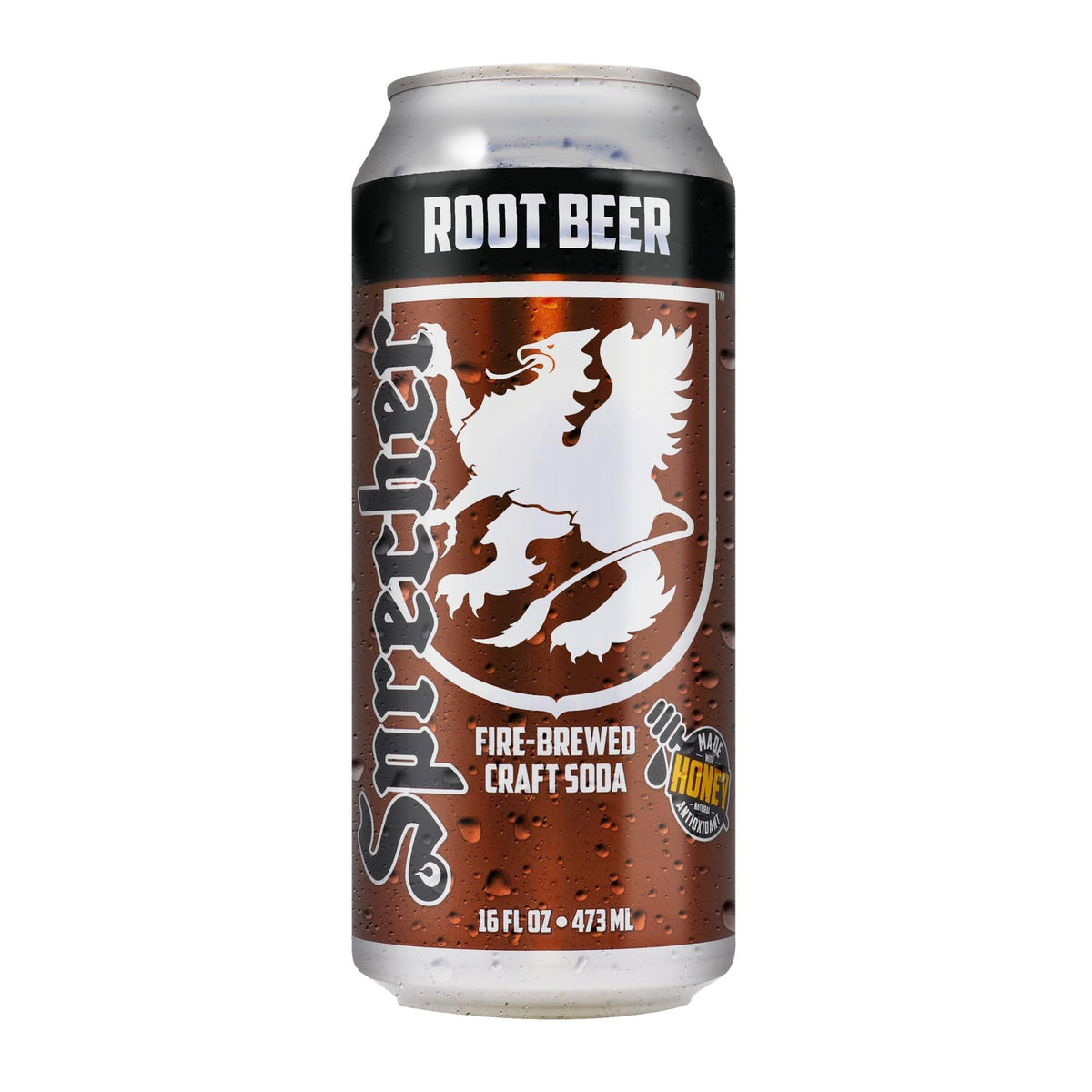 Sprecher Root Beer 16 oz Cans (12 Pack) – Fire-Brewed with Real Honey, Caffeine-Free