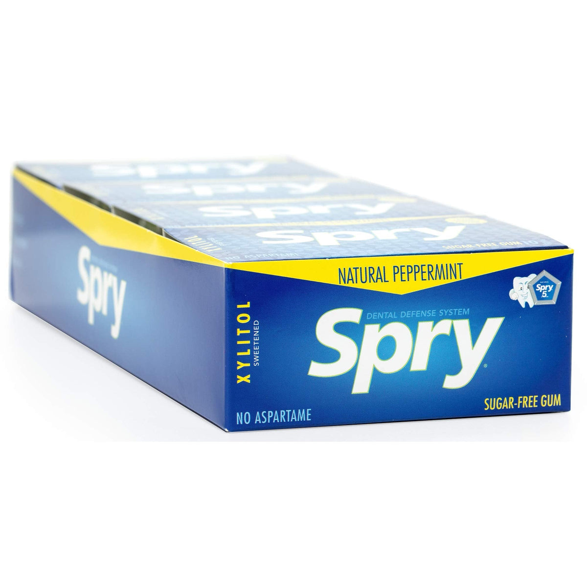 Spry Fresh Natural Xylitol Gum – Peppermint, Aspartame-Free, Sugar-Free, Pack of 20