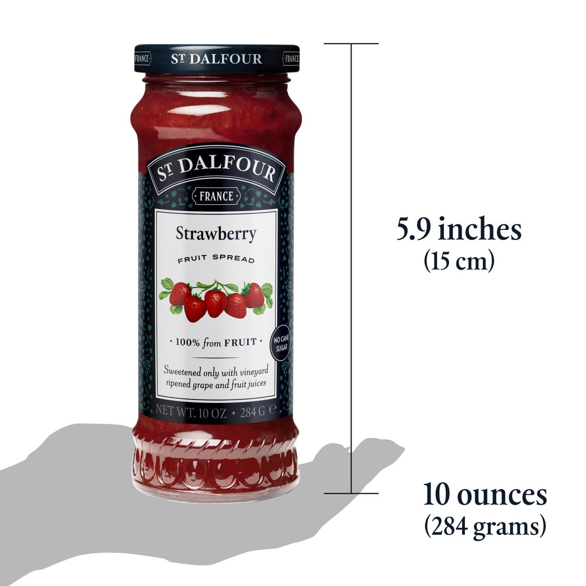 St. Dalfour Strawberry Fruit Spread – 10oz, Pack of 6 | 100% Fruit, No Artificial Ingredients, Non-GMO, No Cane Sugars