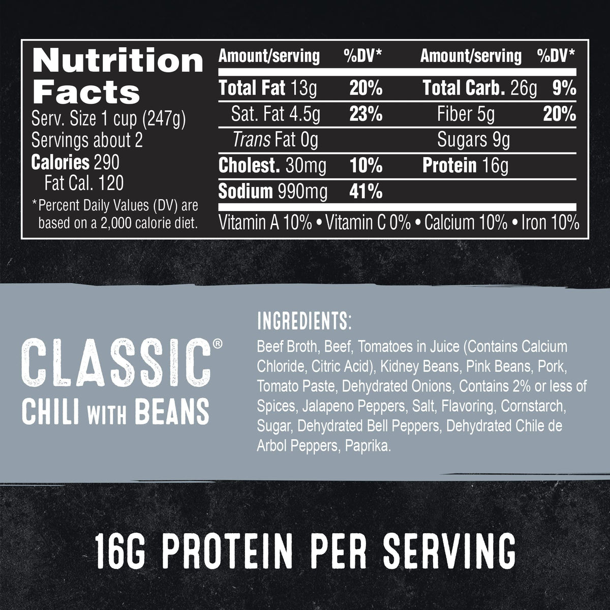 STAGG Classic Chili with Beans — 15 oz Canned Chili, Pack of 12