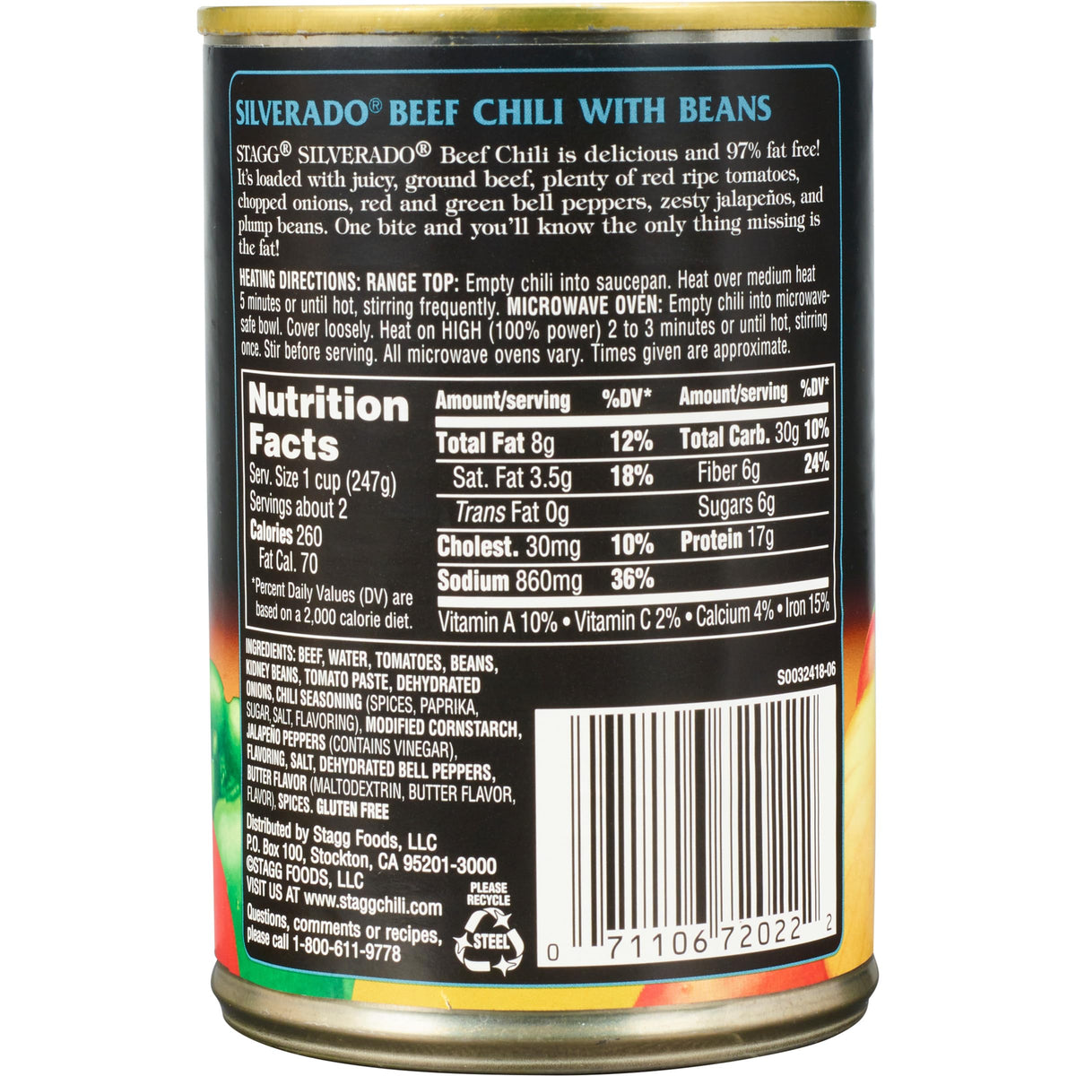 Stagg Silverado Beef Chili with Beans, 15 oz – Pack of 12 | Hearty, Ready-to-Heat Chili