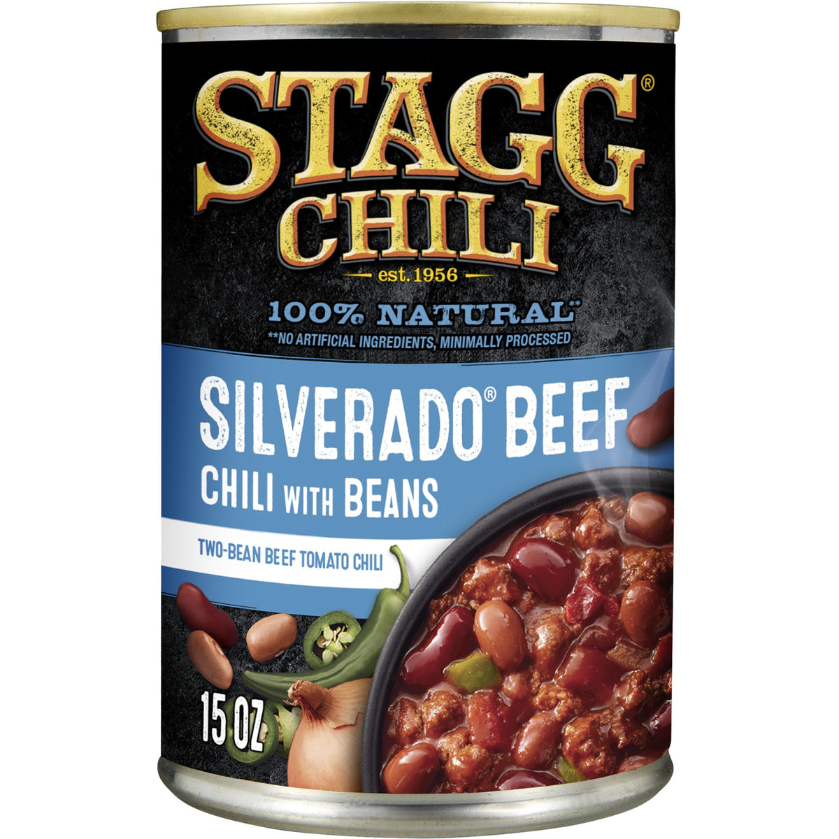 Stagg Silverado Beef Chili with Beans, 15 oz – Pack of 12 | Hearty, Ready-to-Heat Chili