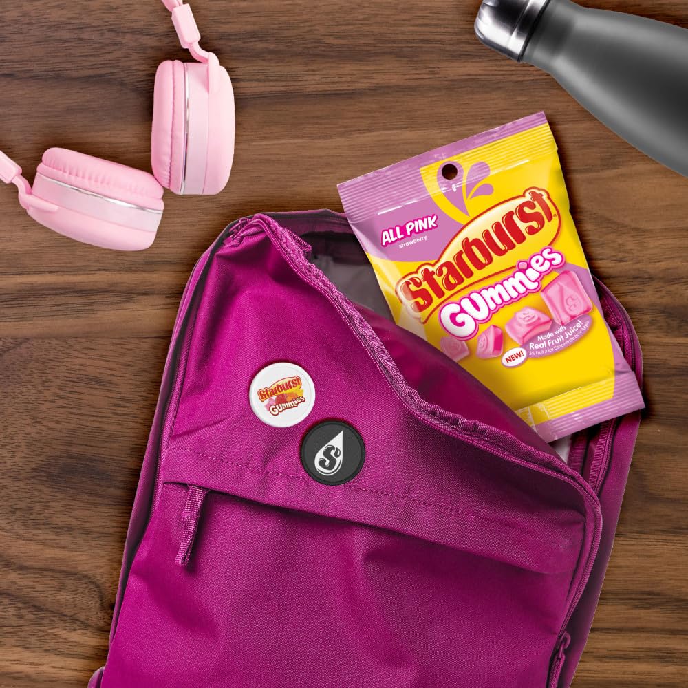 STARBURST All Pink Gummies – 5 oz Bags (12-Pack Bulk) | Strawberry Flavor, Individually Wrapped