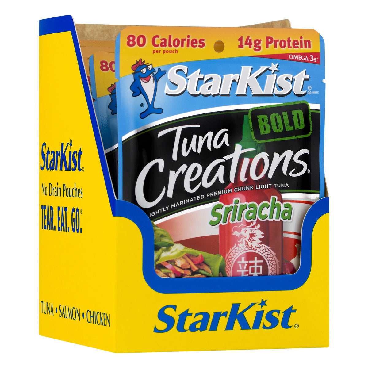 StarKist Tuna Creations BOLD Sriracha Pouch – 24 Pack, Wild Caught, 14g Protein