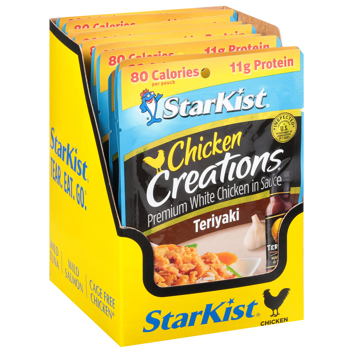 StarKist Chicken Creations Teriyaki Pouch – 12 Pack, Ready-to-Eat High-Protein White Meat