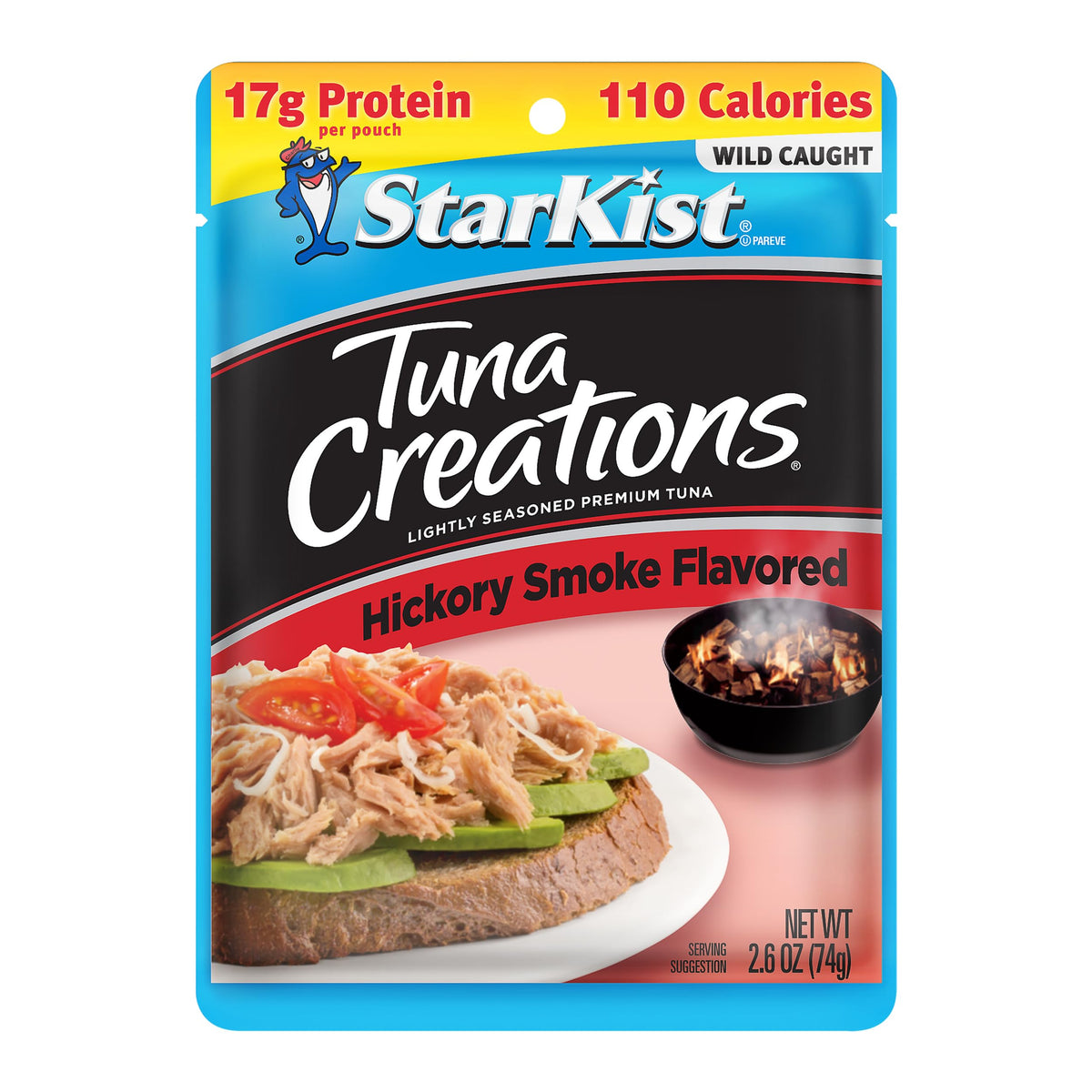 StarKist Tuna Creations Hickory Smoked Pouch, 24 Pack — Wild Caught, 17g Protein, Gluten & Soy Free