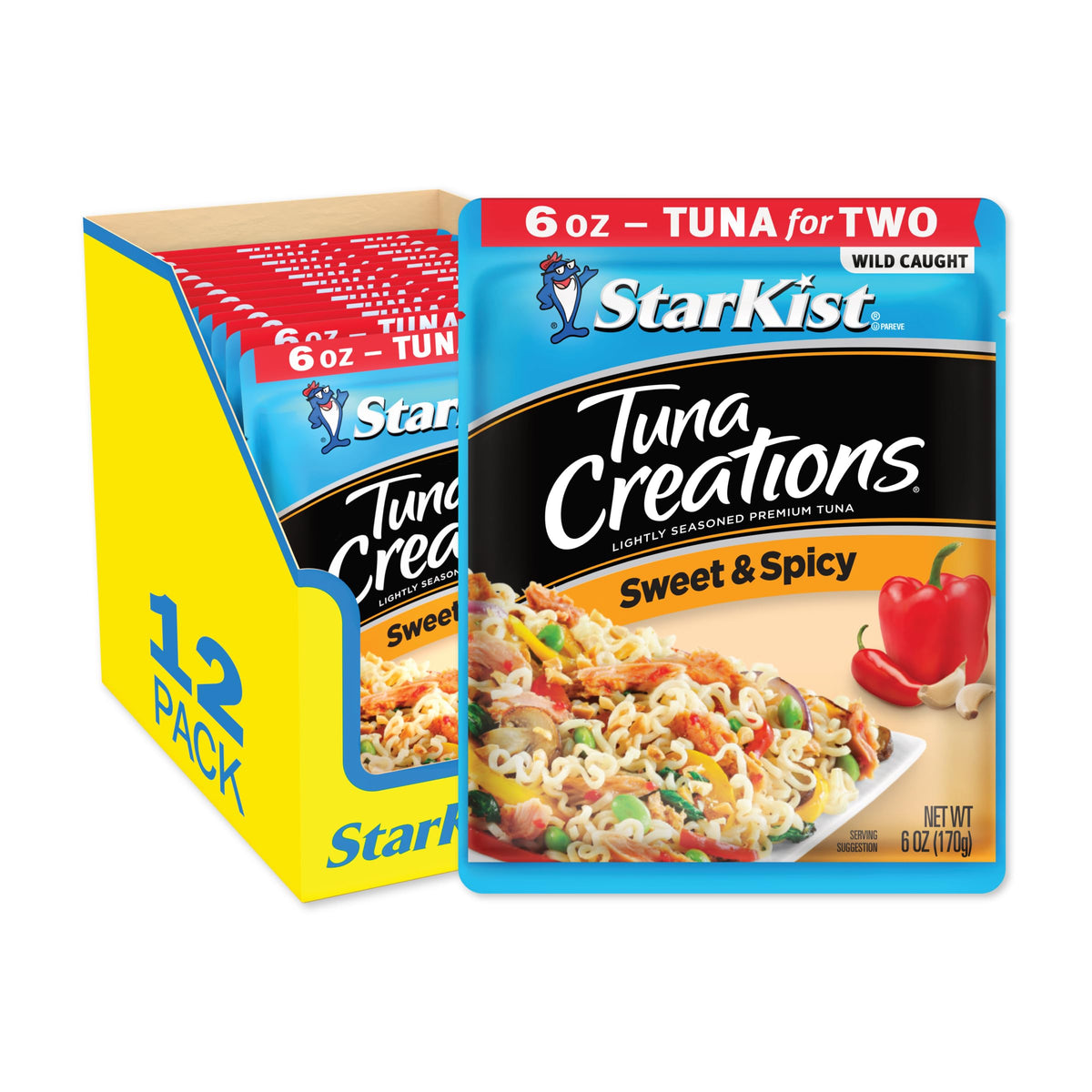 StarKist Tuna Creations Sweet & Spicy Pouch – 6 oz, 12 Pack