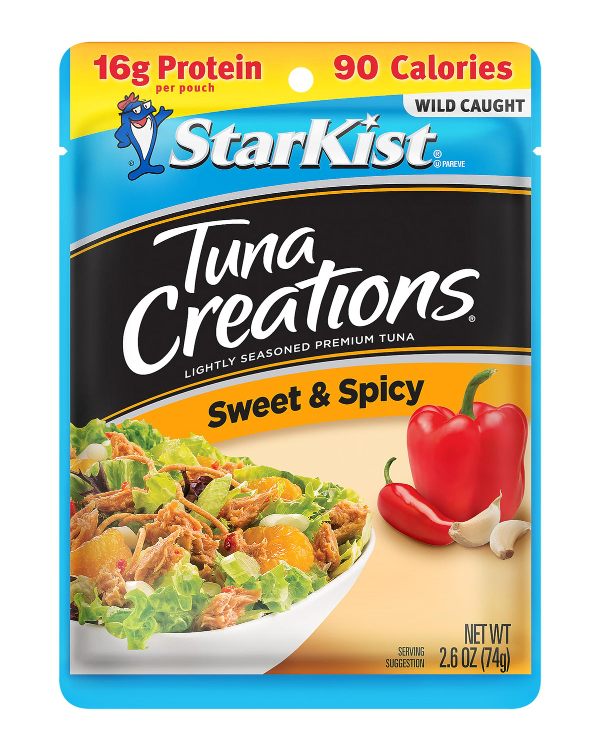 StarKist Tuna Creations Sweet & Spicy Pouch – 24 Pack, Wild Caught, 16g Protein, 90 Calories
