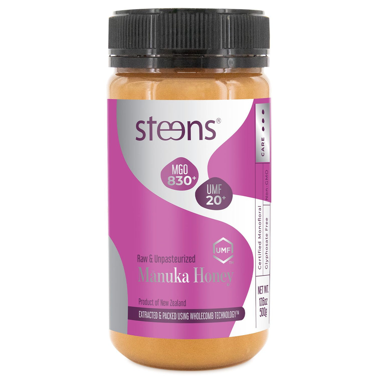 Steens Manuka Honey UMF 20+ • MGO 830+ • Raw & Unpasteurized, New Zealand • 17.6 oz