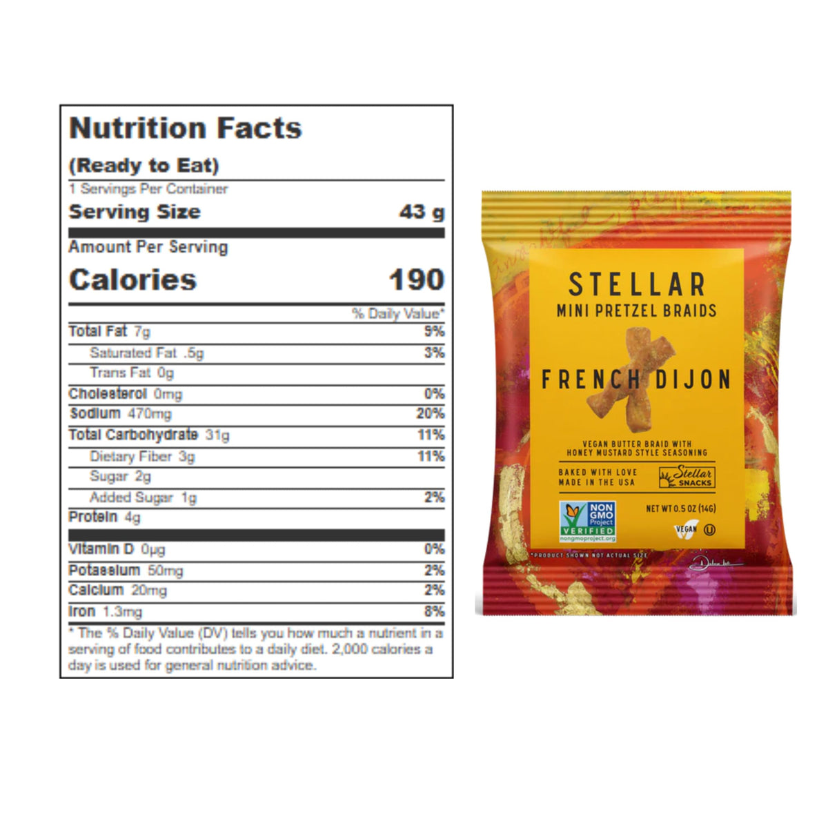 STELLAR SNACKS Mini Pretzel Braids – 4 Flavor Variety Pack, 24 Packs, Vegan, Kosher, Non-GMO