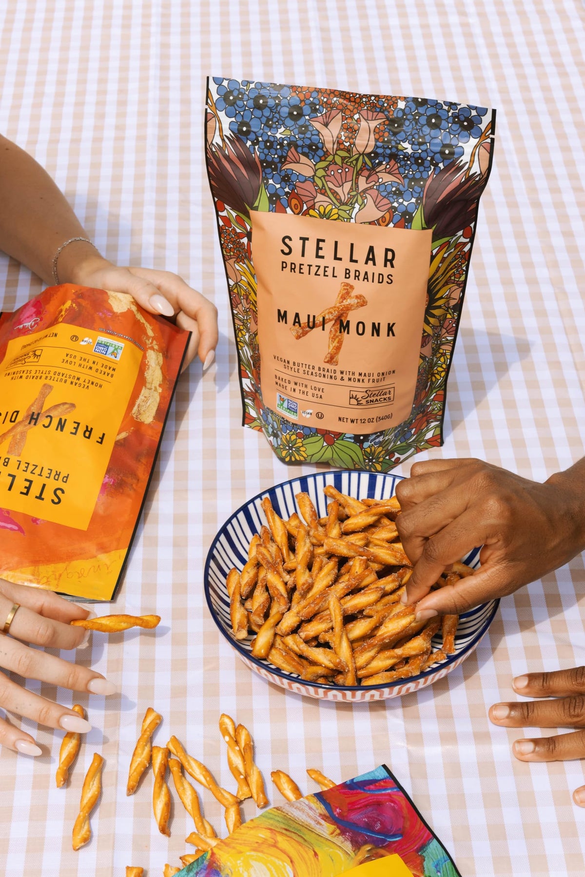 Stellar Snacks Pretzel Braids Variety Pack – 4 Flavors 12 oz Each | Vegan, Kosher, Non-GMO, Peanut Free