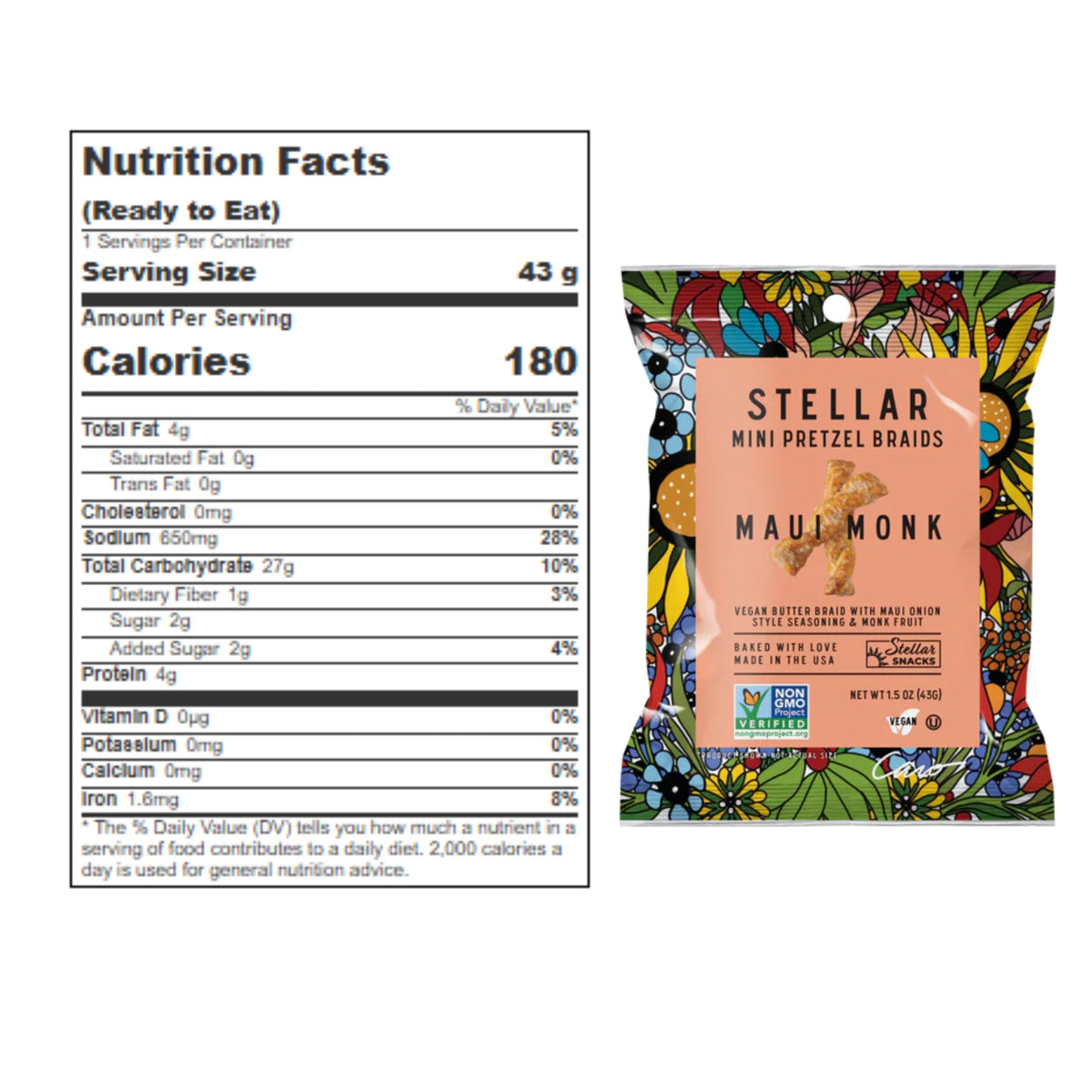 STELLAR SNACKS Mini Pretzel Braids – 4 Flavor Variety Pack, 24 Packs, Vegan, Kosher, Non-GMO