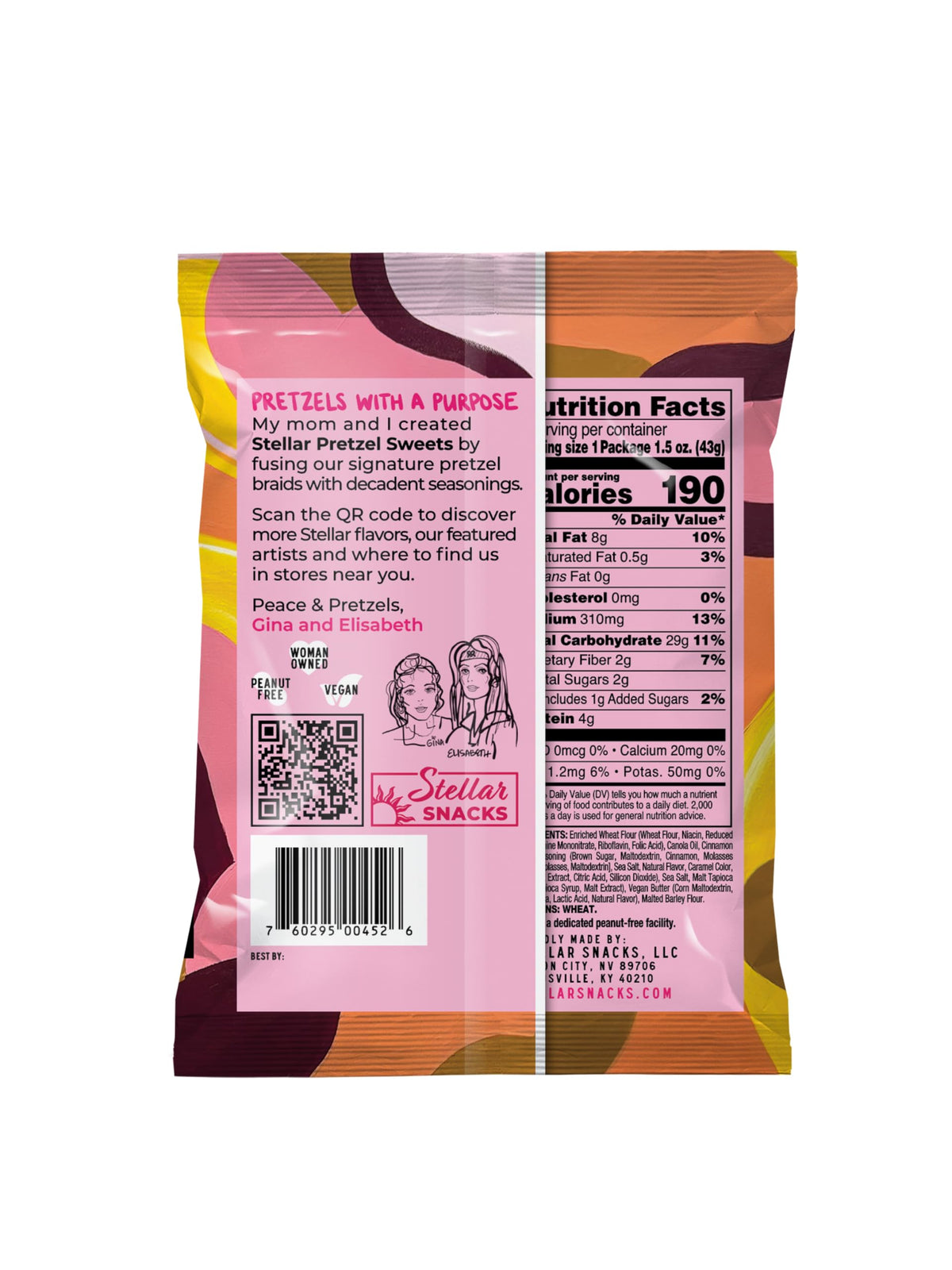 Stellar Snacks Mini Pretzel Braids Cinnamon Dolce – Vegan, Kosher, Non-GMO, 24-Pack